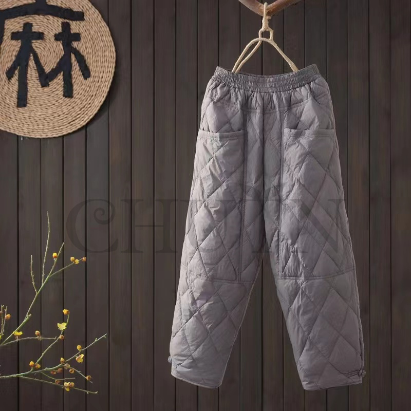 ダウンパンツ 中綿パンツ ボ防寒ダウンパンツ暖かい お出かけ部屋着 着回し４０代５０代 パンツ ロングパンツ ダウンパンツ 