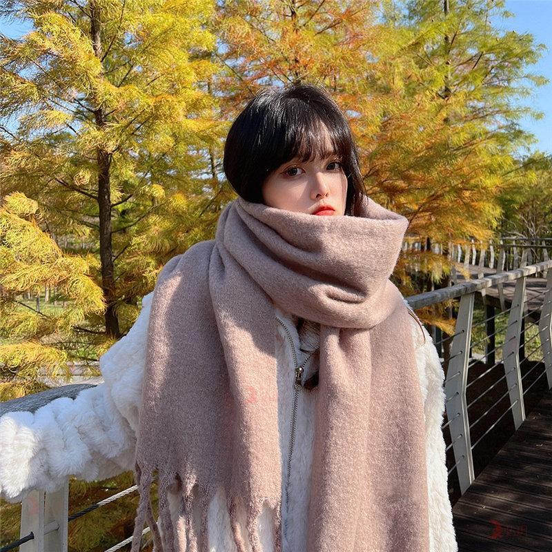 マフラー ボリュームフリンジマフラー レディース ストール かわいい 無地 ボリュームたっぷり プレゼント 大きい 巻物通勤 厚手 暖かい 通学 