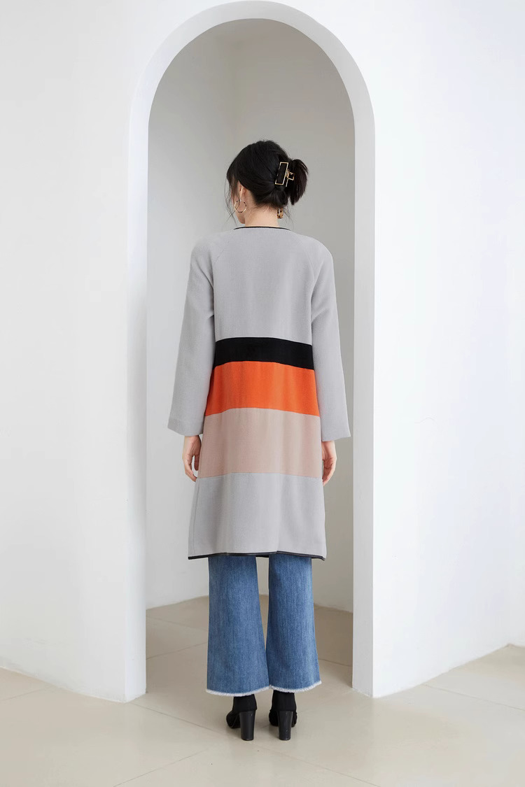 ノーカラーコート レディース 冬 きれいめ アウター レディース レディース デザインコート 韓国 秋冬 ロングコート ラウンドネック カジュアル 黒 コート 