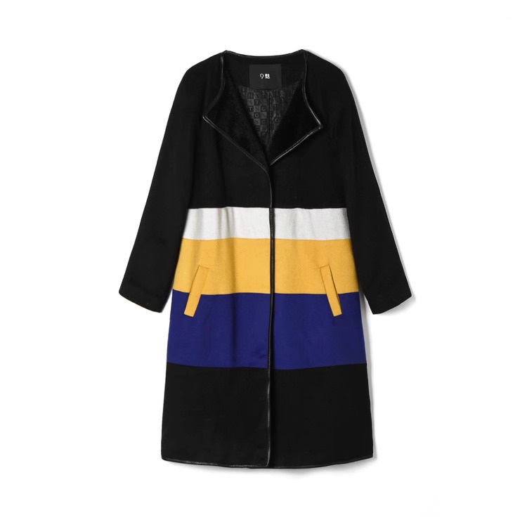 ノーカラーコート レディース 冬 きれいめ アウター レディース レディース デザインコート 韓国 秋冬 ロングコート ラウンドネック カジュアル 黒 コート 