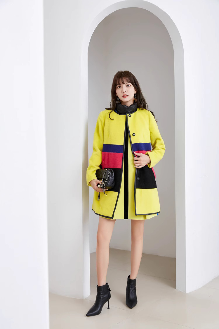 ノーカラーコート レディース 冬 きれいめ アウター レディース ロングコート コート 丈 ラウンドネック 韓国 デザインコート 秋冬 カジュアル ミドル 