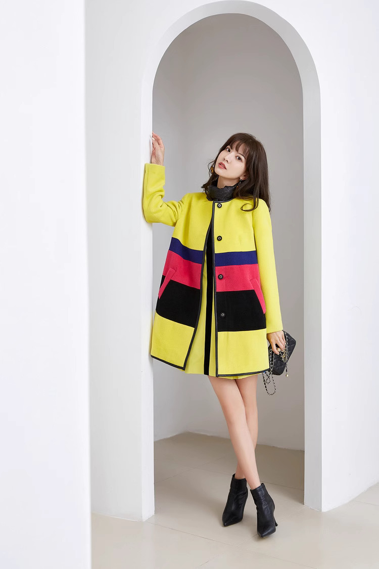 ノーカラーコート レディース 冬 きれいめ アウター レディース ロングコート コート 丈 ラウンドネック 韓国 デザインコート 秋冬 カジュアル ミドル 