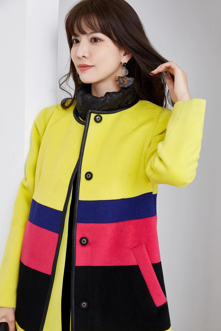 ノーカラーコート レディース 冬 きれいめ アウター レディース ロングコート コート 丈 ラウンドネック 韓国 デザインコート 秋冬 カジュアル ミドル 