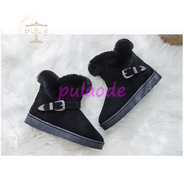 レディース スムース モカシンショートブーツ 裏ボア 裏起毛 ワークブーツ 秋 2021 ファー付き 冬ファー 防寒靴 裏起毛 