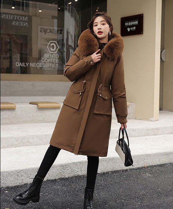 2WAYS 中綿コート レディース パーカーコート ウィンター ライナー取り外し ファー リムーバブル フード付き 