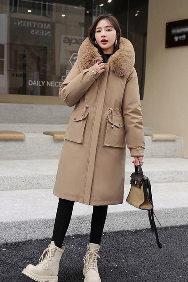 2WAYS 中綿コート レディース パーカーコート ウィンター ライナー取り外し ファー リムーバブル フード付き 