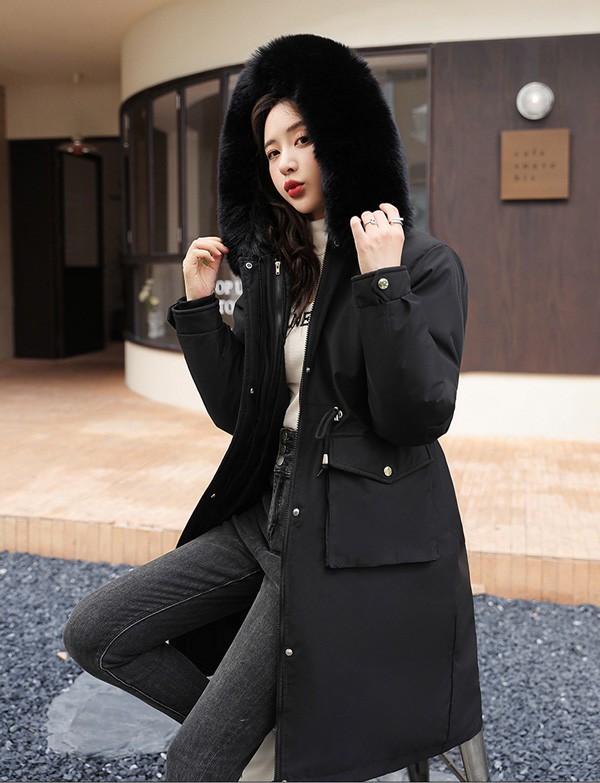 2WAYS 中綿コート レディース パーカーコート ウィンター ライナー取り外し ファー リムーバブル フード付き 