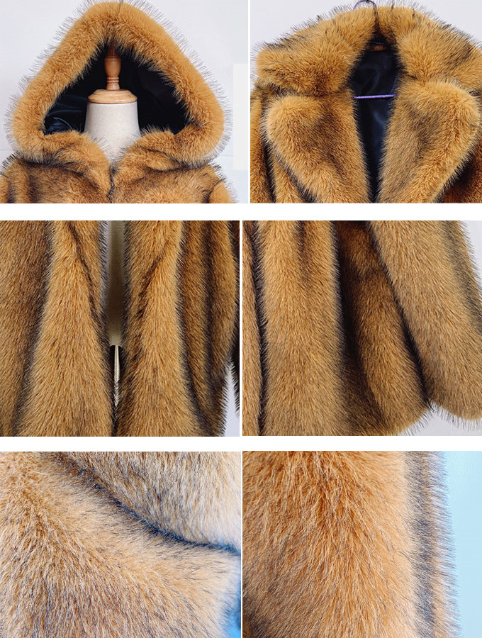 ファーコート レディース 毛皮コート フォックス フェイクファー ショートコート 暖かい 大衿ロッグジャケット アウター 防寒 フード付き 冬服 