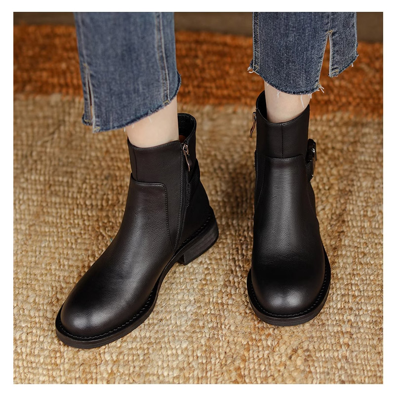 ブーツ レディース 合成皮革 歩きやすい サイドレースアップ ブーツ 疲れない フラット 春 楽ちん ショートブーツ 厚底 秋冬 靴 柔らかい 