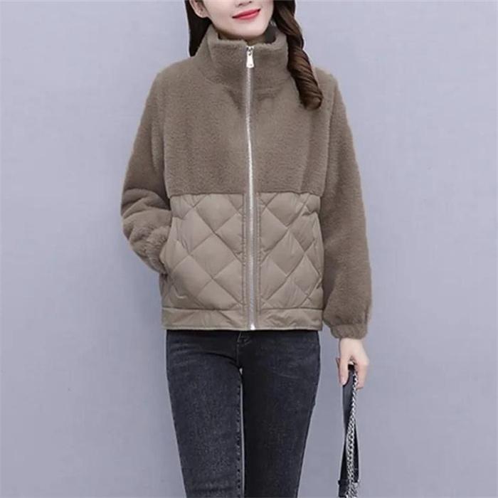 フリースジャケット レディーズ コート 上着 厚手 切り替え アウトドア 防風 秋冬 キャンプ 起毛 軽量 防寒 保温 