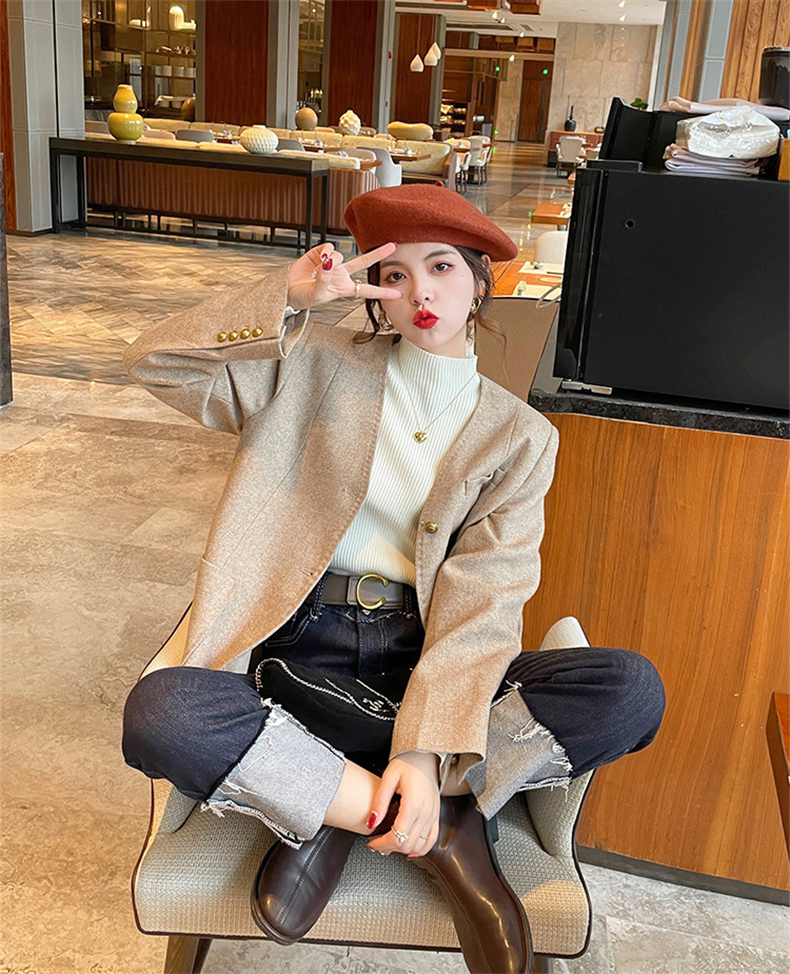 セーターボトリングシャツ女性のための秋冬 2023 新しいスタイル外国スタイルのインナー層厚いハイエンドニットハーフタートルネックホワイトトップ  