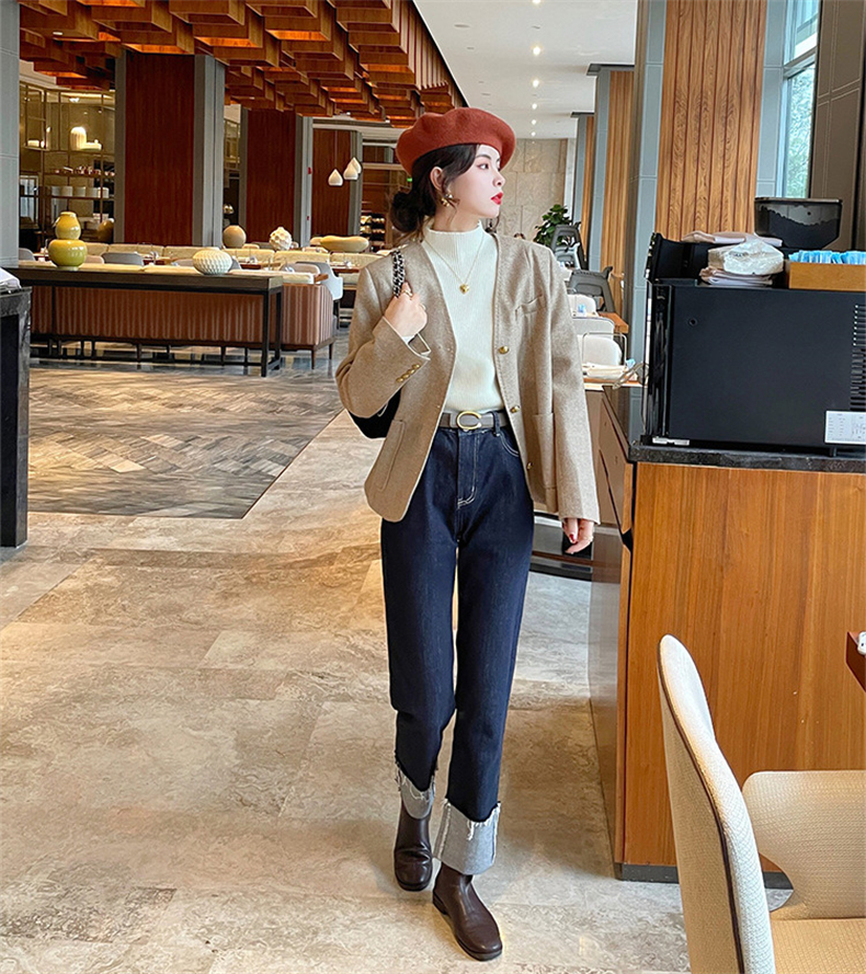 セーターボトリングシャツ女性のための秋冬 2023 新しいスタイル外国スタイルのインナー層厚いハイエンドニットハーフタートルネックホワイトトップ  