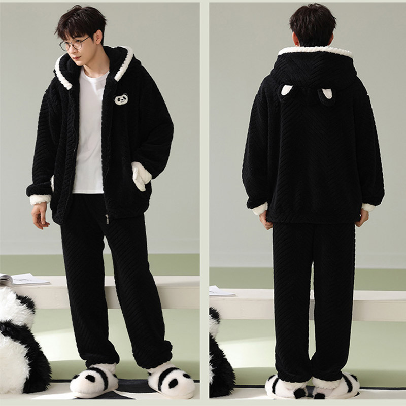 ペアパジャマ レディース メンズ 秋冬 暖かい フランネル 部屋着 ペアルック セット カップル ルームウェア スウェット おしゃれ モコモコ パジャマ 上下 