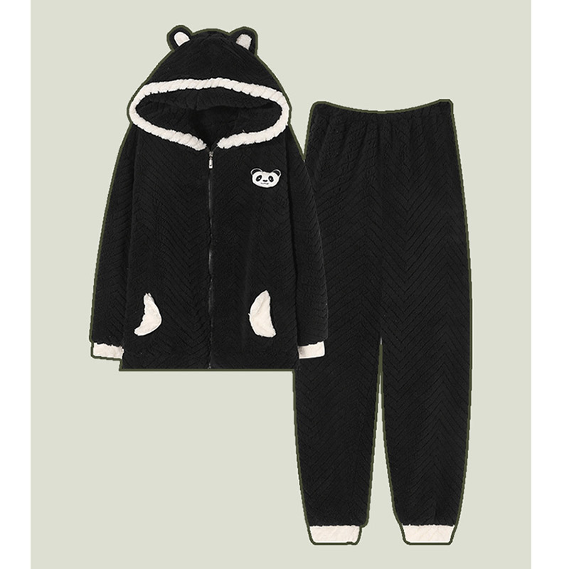 ペアパジャマ レディース メンズ 秋冬 暖かい フランネル 部屋着 ペアルック セット カップル ルームウェア スウェット おしゃれ モコモコ パジャマ 上下 