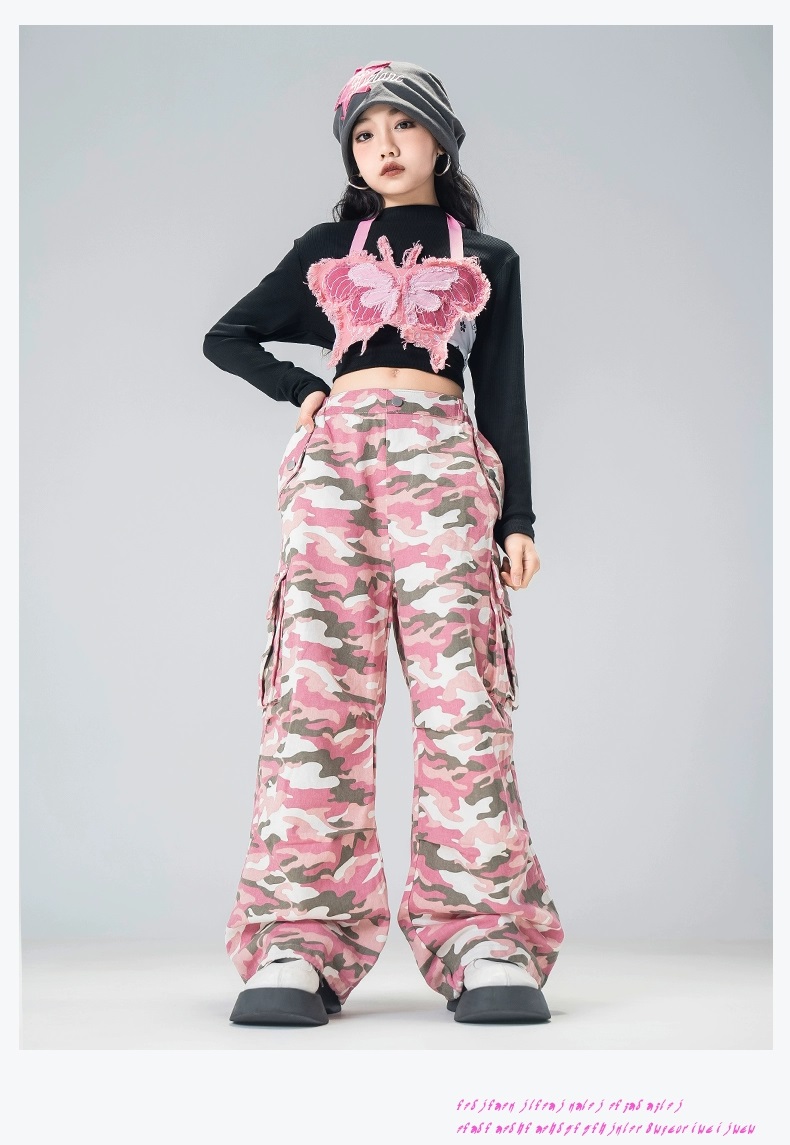 ダンス衣装 セットアップ ガールズ ヒップホップ ファッション K-POP ビスチェ デニム ダンスウェア 黒 デニムパンツ ベスト 韓国 