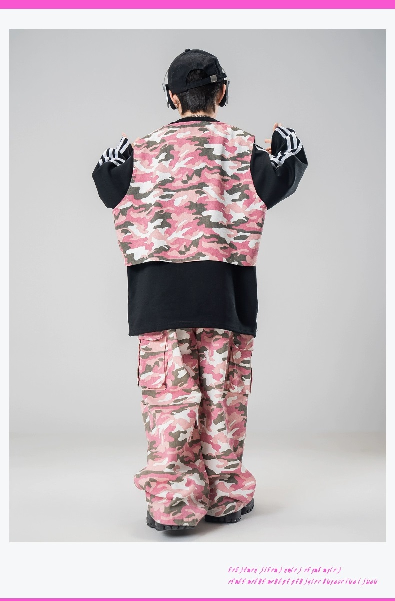 ダンス衣装 セットアップ ガールズ ヒップホップ ファッション K-POP ビスチェ デニム ダンスウェア 黒 デニムパンツ ベスト 韓国 