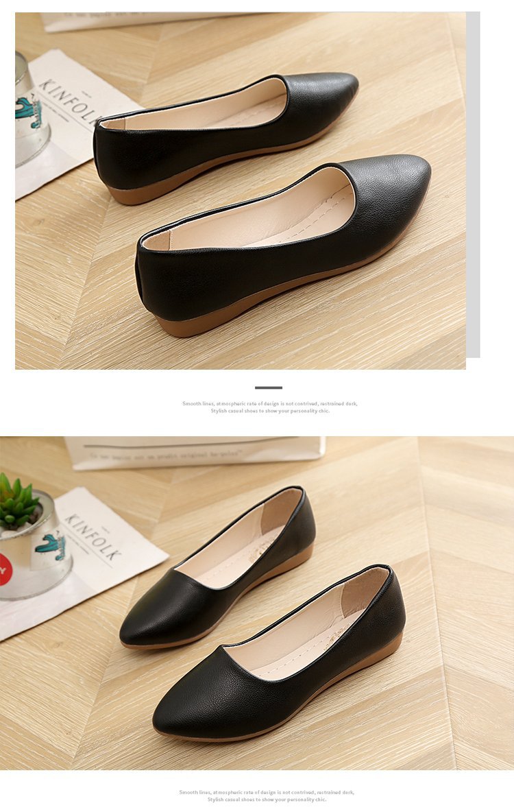 フラットパンプス 痛くない ペタンコ ぺたんこ レディース 靴 滑り止め ローヒール 歩きやすい バレエポインテッドトゥパンプス 