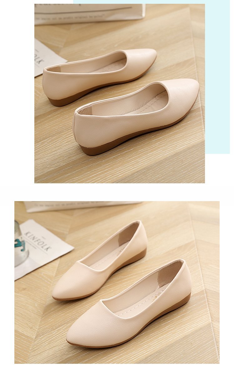 フラットパンプス 痛くない ペタンコ ぺたんこ レディース 靴 滑り止め ローヒール 歩きやすい バレエポインテッドトゥパンプス 