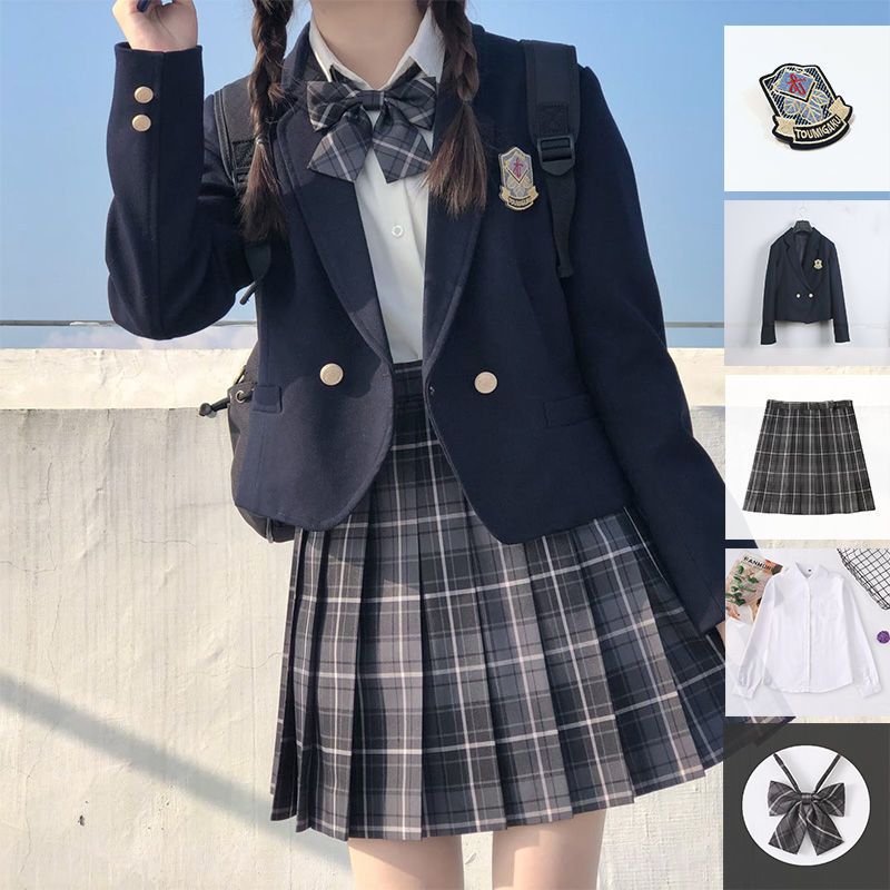 スーツセット 高校生 女の子 女子 5点セット ジャケット 入学式 シャツ 女子スーツ 卒業式 蝶ネクタイ 結婚式 ピアノ発表会 中学生 スカート 徽章 