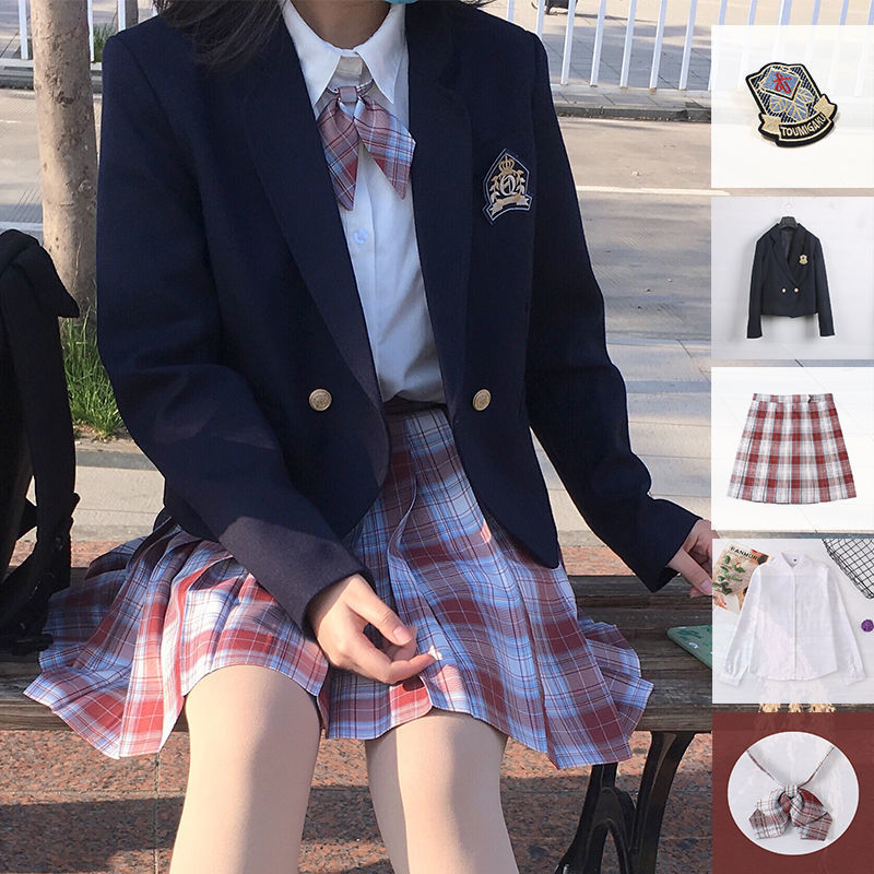 スーツセット 高校生 女の子 女子 5点セット ジャケット 入学式 シャツ 女子スーツ 卒業式 蝶ネクタイ 結婚式 ピアノ発表会 中学生 スカート 徽章 