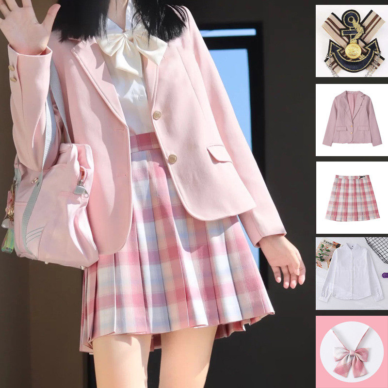 スーツセット 高校生 女の子 女子 5点セット ジャケット 入学式 シャツ 女子スーツ 卒業式 蝶ネクタイ 結婚式 ピアノ発表会 中学生 スカート 徽章 