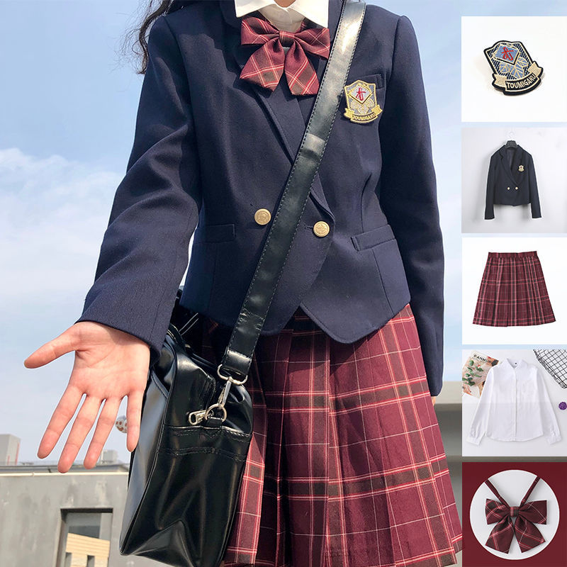 スーツセット 高校生 女の子 女子 5点セット ジャケット 入学式 シャツ 女子スーツ 卒業式 蝶ネクタイ 結婚式 ピアノ発表会 中学生 スカート 徽章 