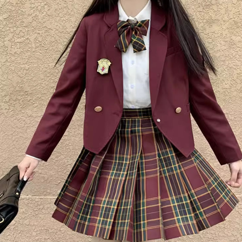 スーツセット 高校生 女の子 女子 5点セット ジャケット 入学式 シャツ 女子スーツ 卒業式 蝶ネクタイ 結婚式 ピアノ発表会 中学生 スカート 徽章 
