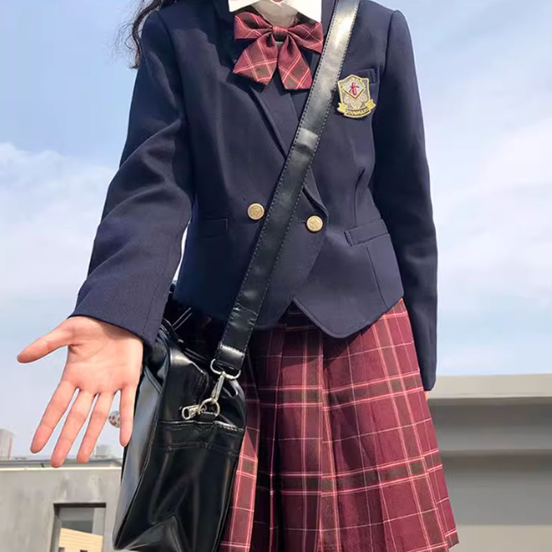 スーツセット 高校生 女の子 女子 5点セット ジャケット 入学式 シャツ 女子スーツ 卒業式 蝶ネクタイ 結婚式 ピアノ発表会 中学生 スカート 徽章 