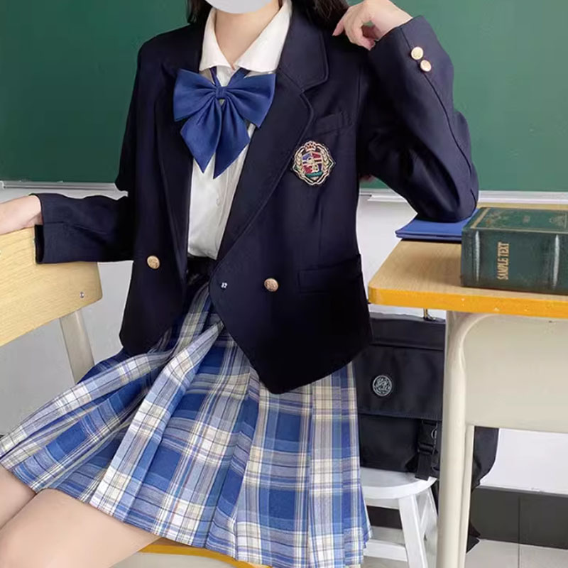 スーツセット 高校生 女の子 女子 5点セット ジャケット 入学式 シャツ 女子スーツ 卒業式 蝶ネクタイ 結婚式 ピアノ発表会 中学生 スカート 徽章 