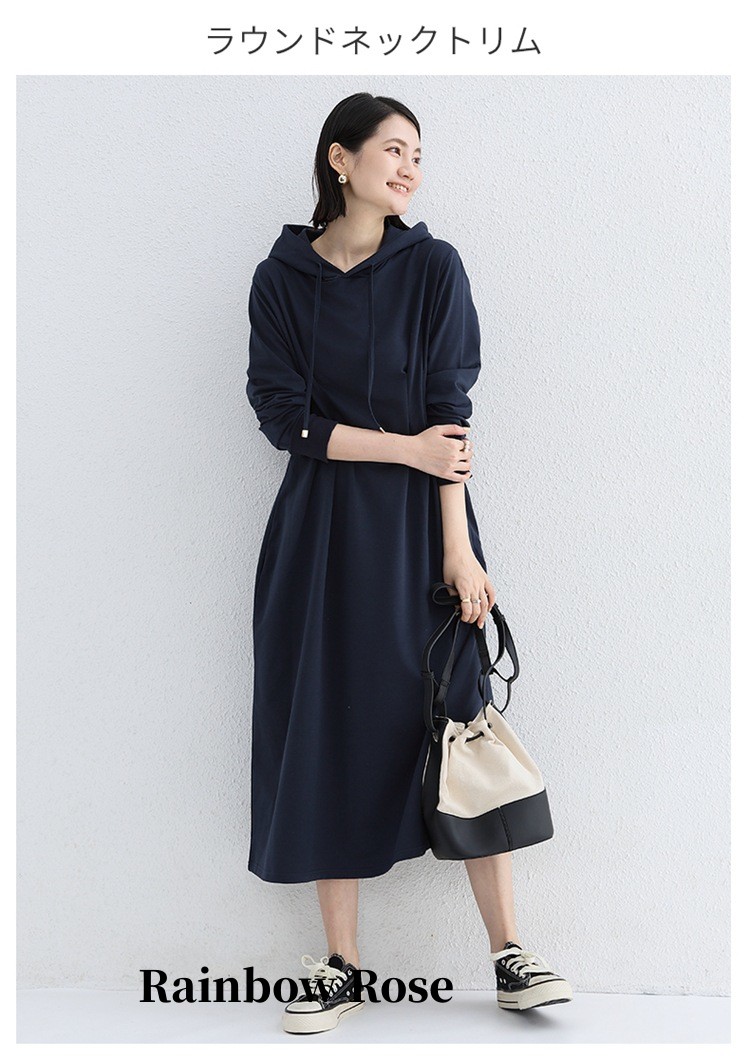 送料無料 裏起毛 ワンピース 着痩せ レディース ロング丈 ロング 秋冬 きれいめ ロングワンピース 暖かい マキシワンピース 極暖 長袖 マタニティ 