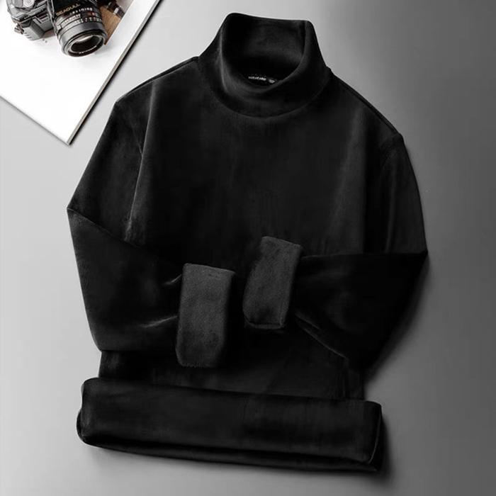 裏起毛 Tシャツ ハイネックトップス 暖かい 防寒 タートルネック 秋冬 カジュアル インナー 韓国ファッション メンズ シンプル 