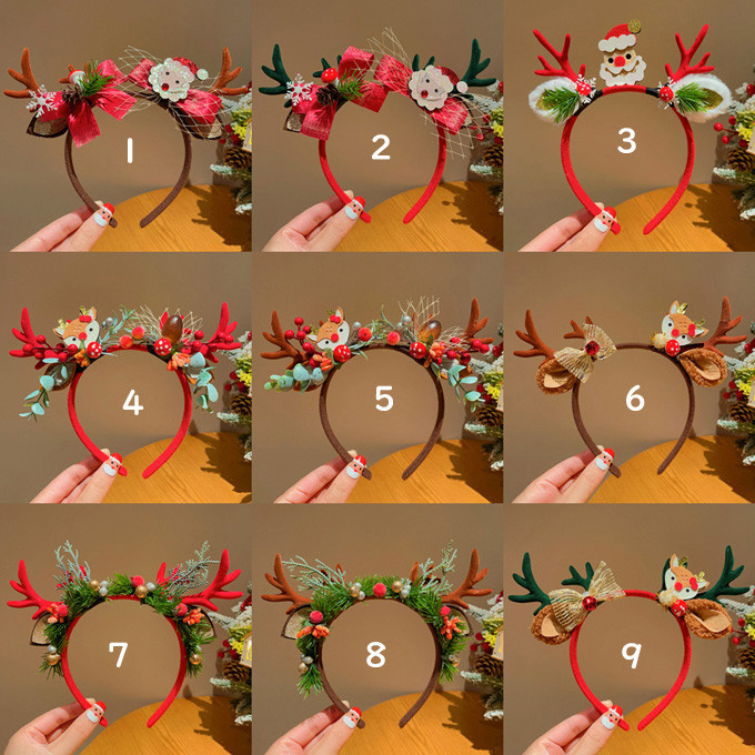 クリスマス カチューシャ 子供 ヘアバンド 男の子 女の子 パーティー サンタ クリスマスツヘッドアクセサ髪飾り 写真・撮影小道具 