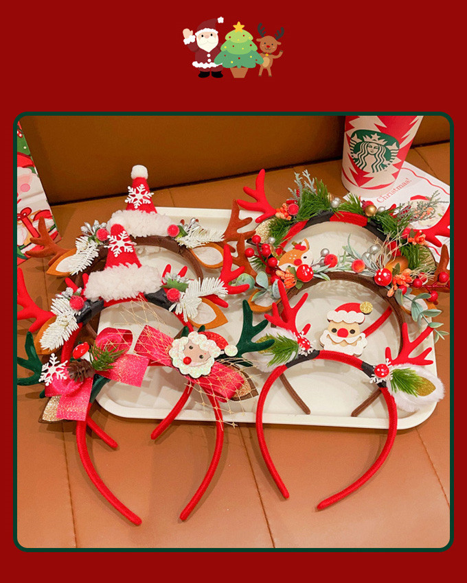 クリスマス カチューシャ 子供 ヘアバンド 男の子 女の子 パーティー サンタ クリスマスツヘッドアクセサ髪飾り 写真・撮影小道具 