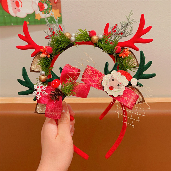 クリスマス カチューシャ 子供 ヘアバンド 男の子 女の子 パーティー サンタ クリスマスツヘッドアクセサ髪飾り 写真・撮影小道具 