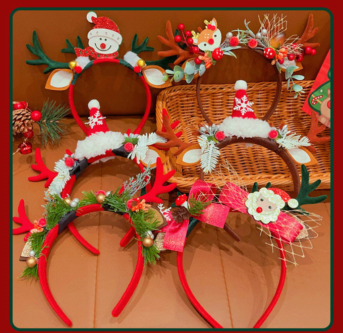 クリスマス カチューシャ 子供 ヘアバンド 男の子 女の子 パーティー サンタ クリスマスツヘッドアクセサ髪飾り 写真・撮影小道具 