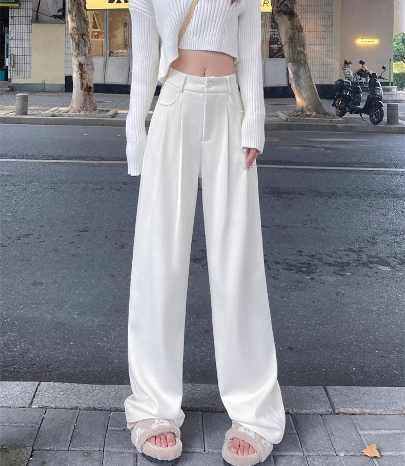 ワイドパンツ レディース 韓国 冬用 裏起毛 コーデュロイ ロング丈 ハイウエスト 厚手 おしゃれ 秋冬 冬 大人 あったか 暖かい 着やせ 秋 