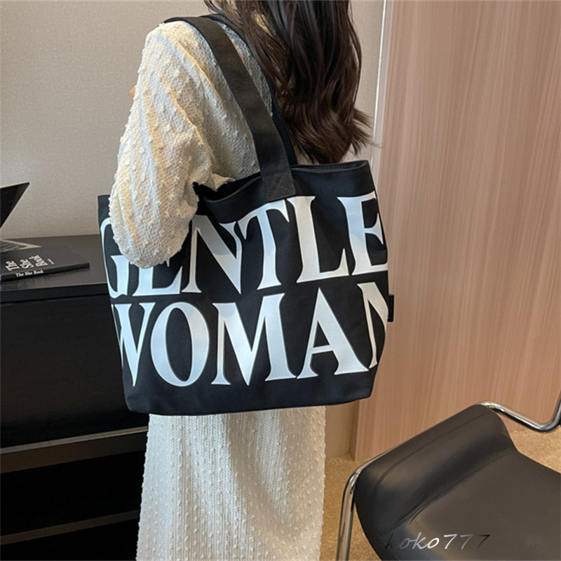 バッグ レディースかばん トートバッグ ショルダーバッグ ハンドバッグ カジュアル スクール カバン 布鞄 文字 女子 通学 通勤オシャレ 大容量 