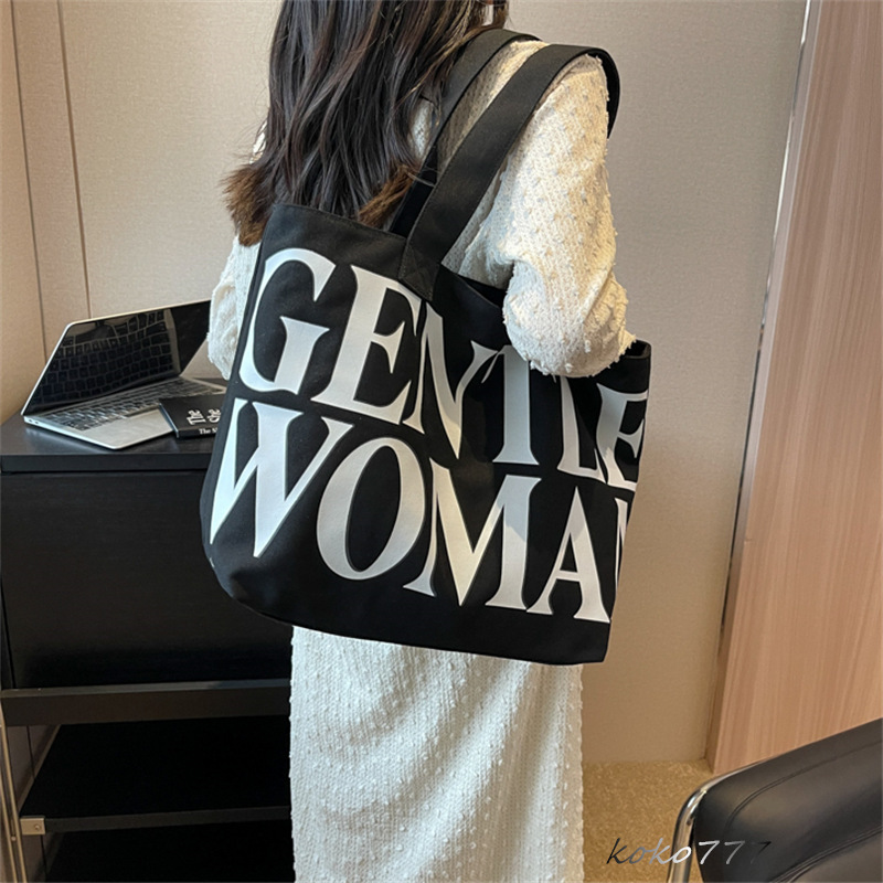 バッグ レディースかばん トートバッグ ショルダーバッグ ハンドバッグ カジュアル スクール カバン 布鞄 文字 女子 通学 通勤オシャレ 大容量 