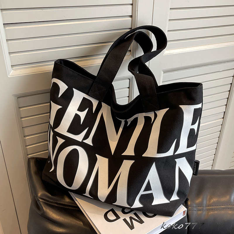 バッグ レディースかばん トートバッグ ショルダーバッグ ハンドバッグ カジュアル スクール カバン 布鞄 文字 女子 通学 通勤オシャレ 大容量 