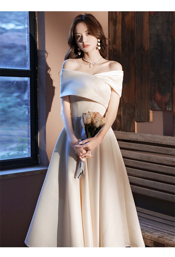 パーテイードレス ワンピース ミモレ丈ドレス 着痩せ 発表会 演奏会 二次会 ファスナー ミモレ丈 長袖 エレワンピース 