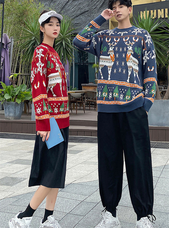 セーター ペアルック セーター メンズ レディース クリスマス衣装 トップス ニット 男女兼用 カップル 暖かい クリスマス ゆったり 秋冬 パーティー 