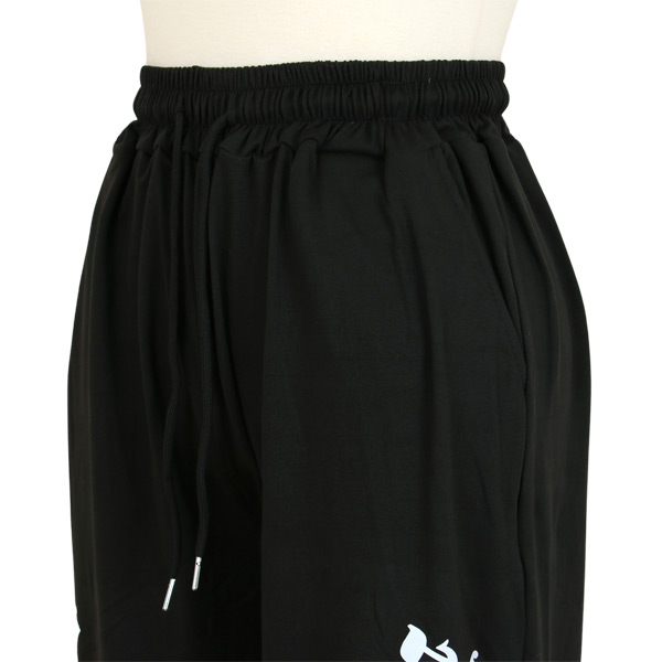 ワイドパンツ ジャージパンツ ロゴプリント サイドプリント ビッグロゴ 黒 ストレッチ ダンス 大きいサイズ 韓国 ヒップホップ パンツ コスチューム 衣装 