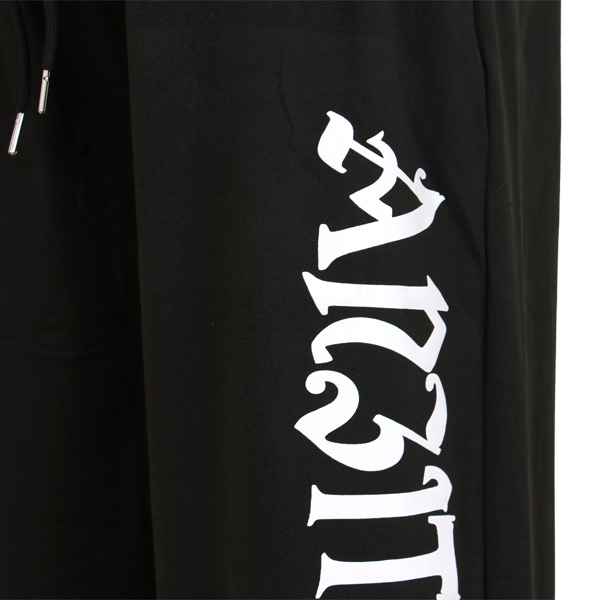 ワイドパンツ ジャージパンツ ロゴプリント サイドプリント ビッグロゴ 黒 ストレッチ ダンス 大きいサイズ 韓国 ヒップホップ パンツ コスチューム 衣装 