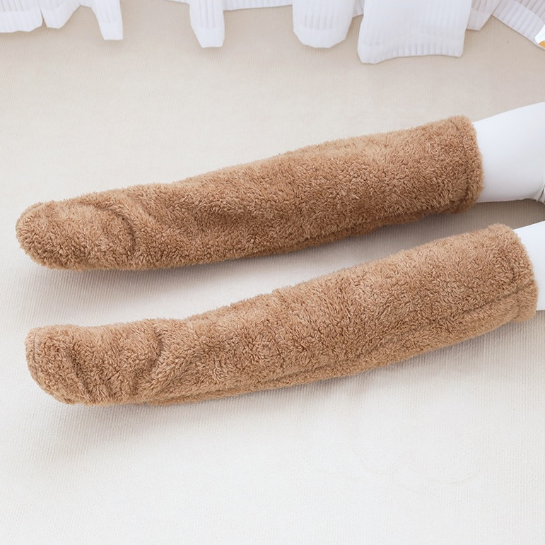 ルームソックス 極暖 もこもこ ロングソックス ルーズ あったか メンズ レッグウォーマー つま先開閉可 厚手 2WAY 保温 レディース シャギー 秋冬 冷え対策 