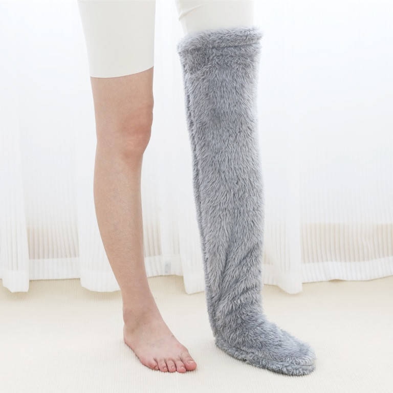 ルームソックス 極暖 もこもこ ロングソックス ルーズ あったか メンズ レッグウォーマー つま先開閉可 厚手 2WAY 保温 レディース シャギー 秋冬 冷え対策 