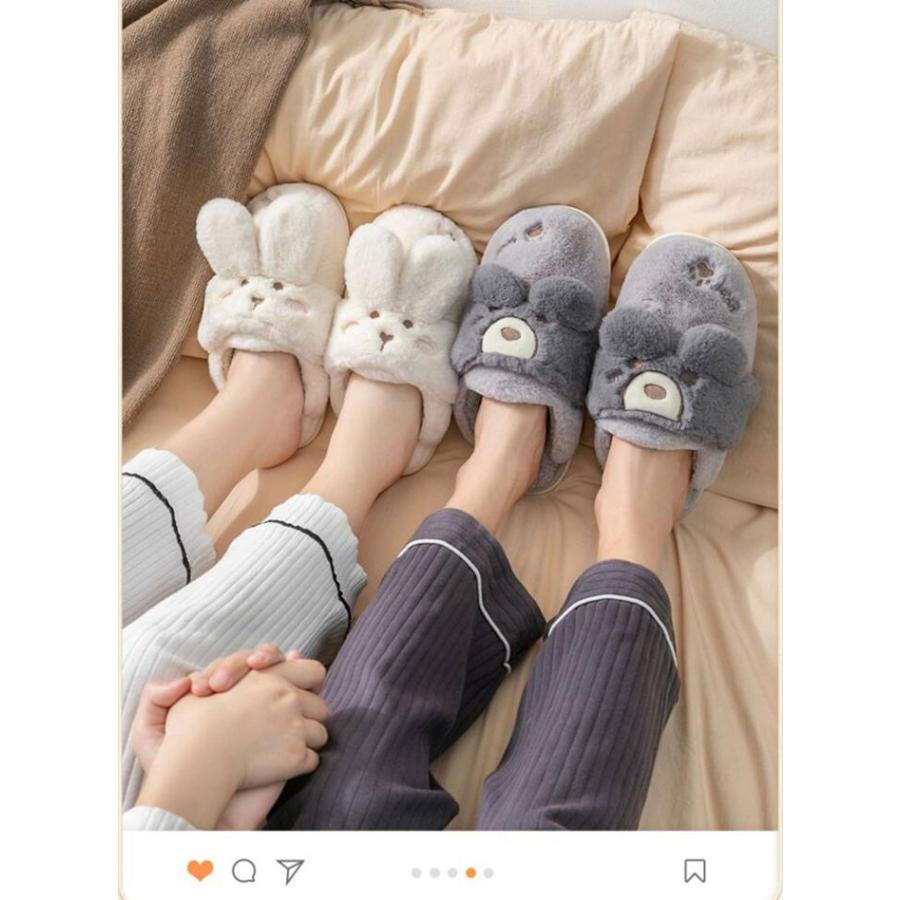 ルームスリッパ レディース メンズ ファー 裏起毛 2TYPE仕様 ファー もこもこ 可愛い 暖かい 