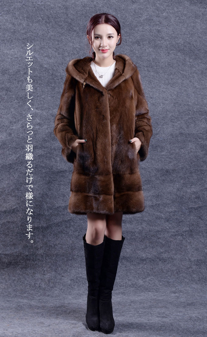 ファーコート レディース 毛皮コート ミンク レディースファー フェイクファー フード付き アウター 優雅 暖かい ロッグコート 冬服 大きいサイズ 防寒 