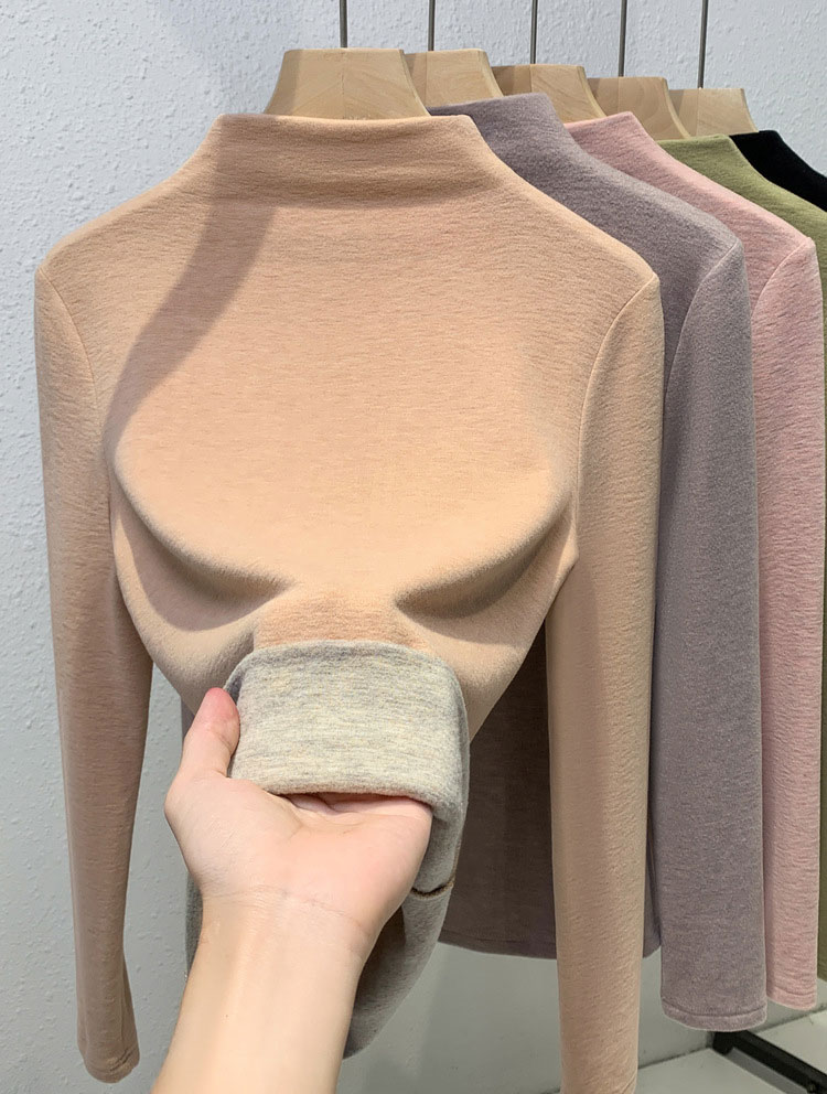 ハイネック インナー レディース カットソー 裏起毛 極暖 冬 秋冬 大きいサイズ シルク カシミヤ ヒートインナー 秋 トップスTシャツ 長袖 