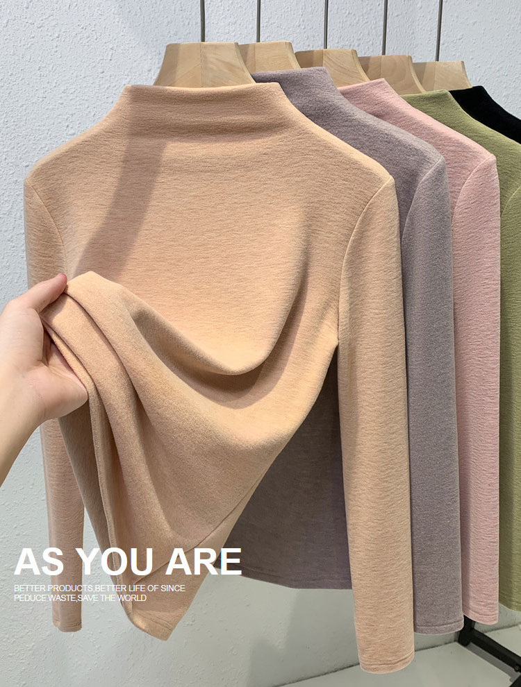 ハイネック インナー レディース カットソー 裏起毛 極暖 冬 秋冬 大きいサイズ シルク カシミヤ ヒートインナー 秋 トップスTシャツ 長袖 