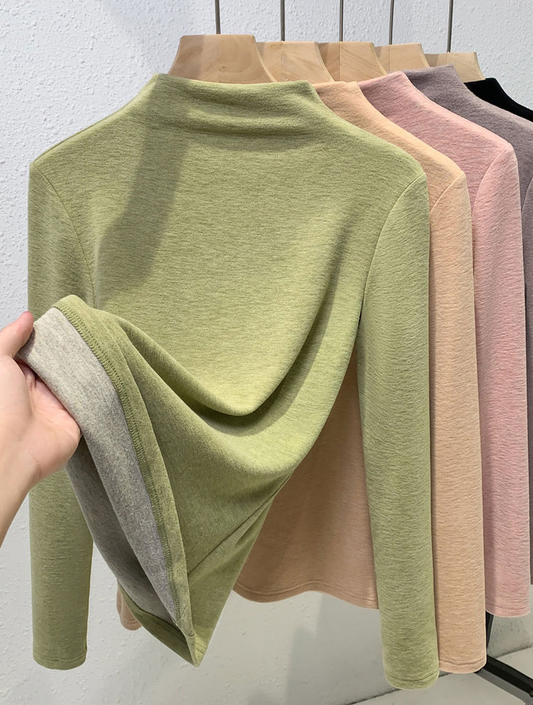 ハイネック インナー レディース カットソー 裏起毛 極暖 冬 秋冬 大きいサイズ シルク カシミヤ ヒートインナー 秋 トップスTシャツ 長袖 